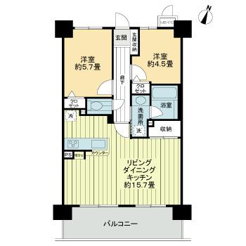 ライオンズマンション新梅田第２の間取り