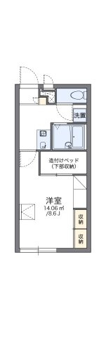 レオパレスローズの間取り|代表的な間取のため実際の間取とは異なる場合があります