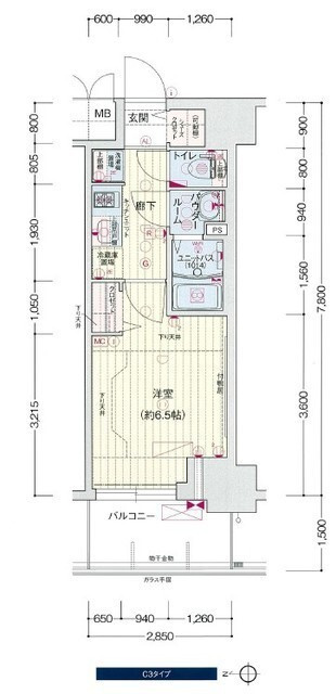 プレサンス　梅田北　ディアの間取り