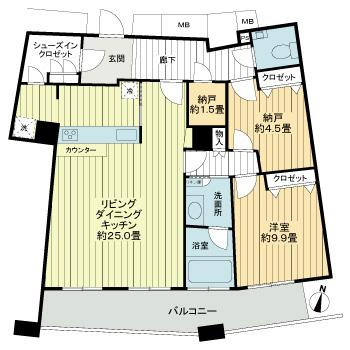 ザ・タワー大阪の間取り