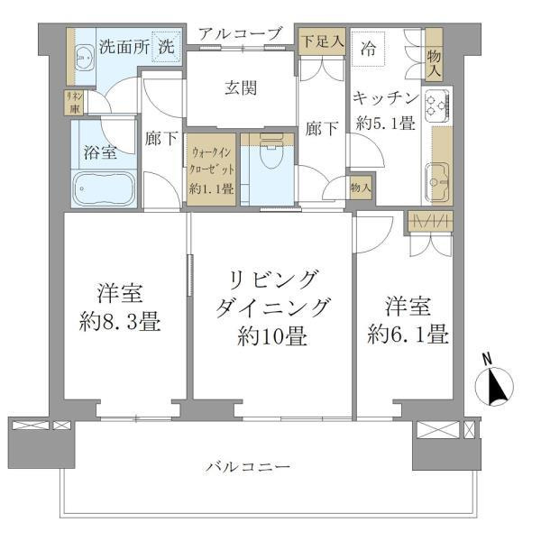 グラングリーン大阪ＴＨＥ　ＮＯＲＴＨ　ＲＥＳＩＤＥＮＣＥの間取り
