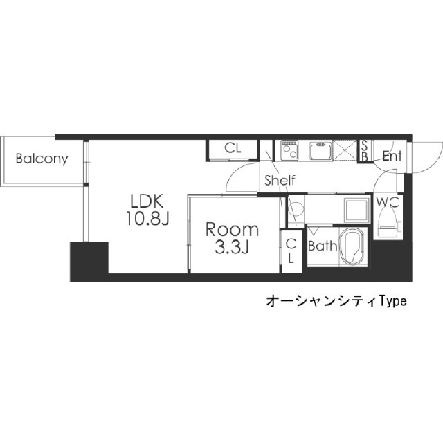 マリンズ心斎橋Ⅲの間取り