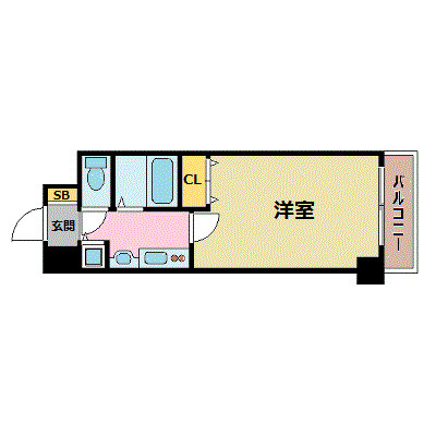 プレサンス心斎橋ザ・スタイルの間取り