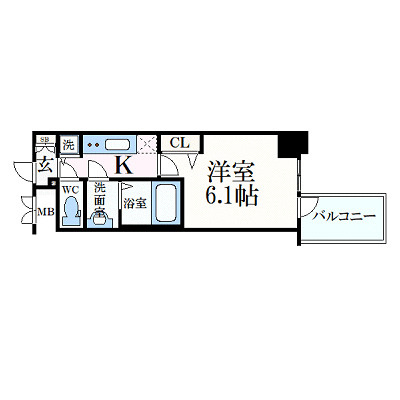 プレサンス心斎橋クオーレの間取り