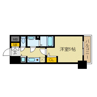 プレサンス天満橋チエロの間取り