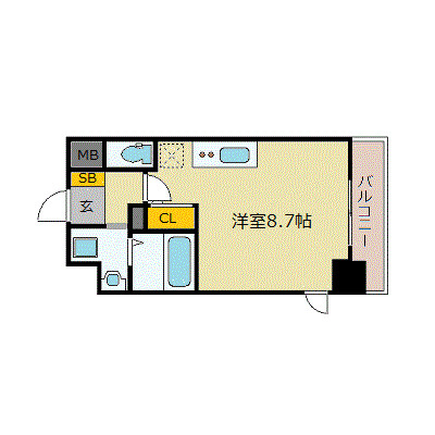 エスリード北浜EASTの間取り