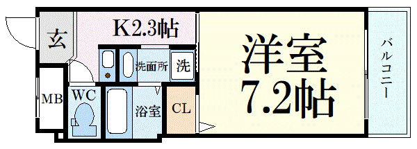 サンクール松屋町の間取り
