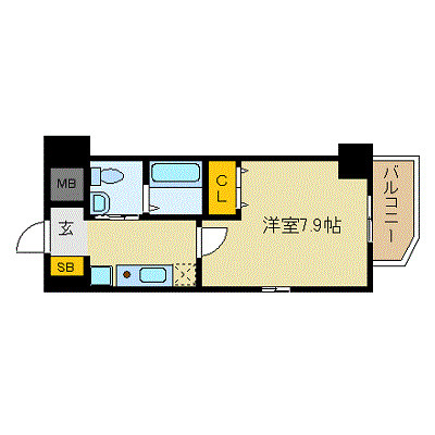 エスリード北浜の間取り