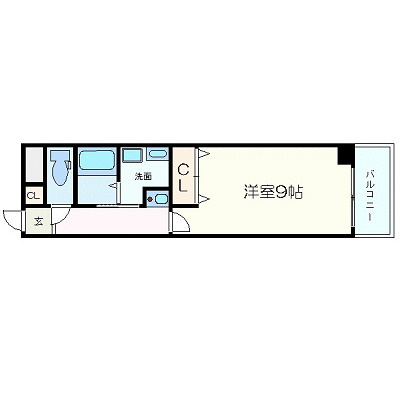 リバーライズ谷町４の間取り