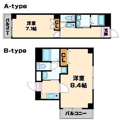 エスペランサ谷町の間取り