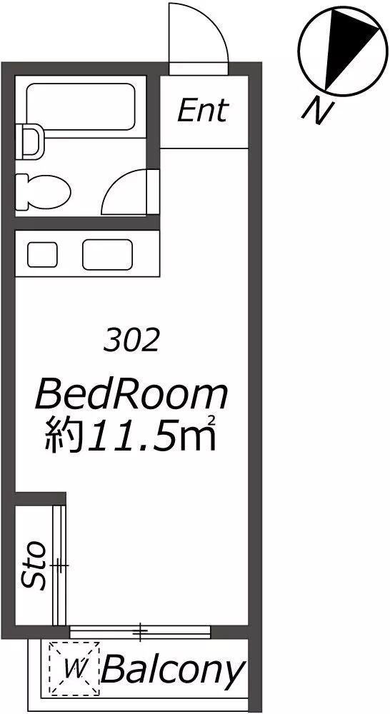 AP348 フラワービル 302の間取り|



