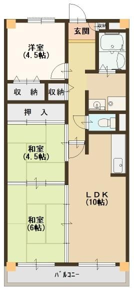 レジデンスウエストアロウ夕陽ヶ丘の間取り|図面・画像と現況が相違する時は現況を優先させていただきます。