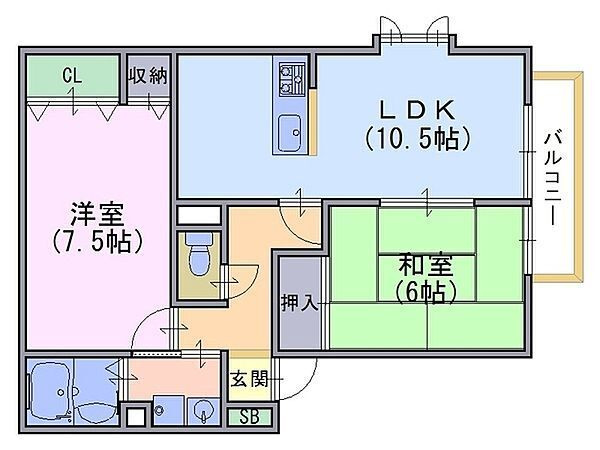 ウィンディアコリーヌE棟の間取り