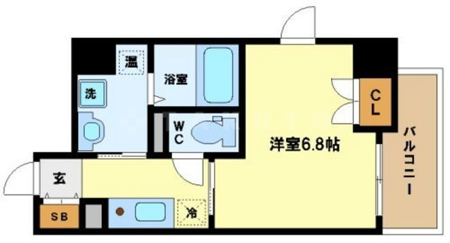 エイペックス京町堀の間取り|エイペックス京町堀　開放感ある間取り