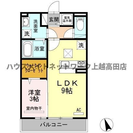 ハイツ９４３ Ｂの間取り|間取図