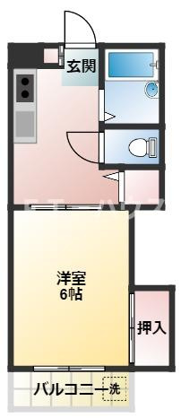 屋敷グリーンハイツBの間取り