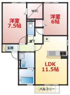 【間取り】 | ルピナ大北D棟 | ルピナ大北D棟の間取りです。