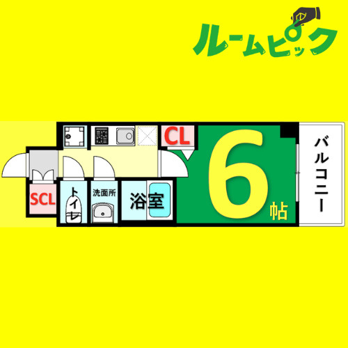 プレサンス吹上駅前エテルノ　名古屋市賃貸　仲介手数料無料の間取り