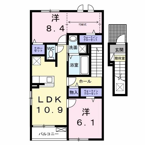 下細井町アパートの間取り