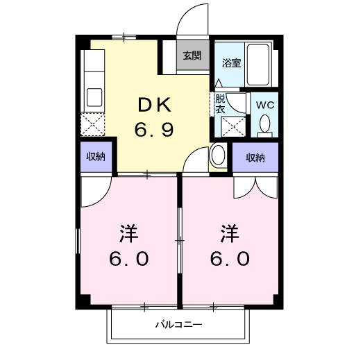 ニュ－シティ中須加Ｂの間取り