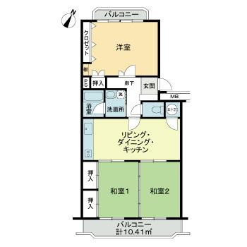 【間取り】 | 三井高宮ハイツ