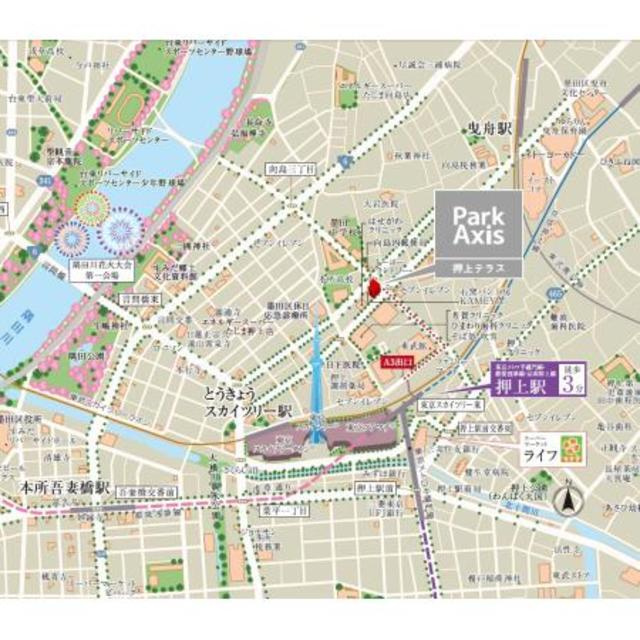 パークアクシス押上テラスの地図
