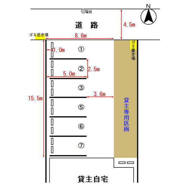 蔵前７丁目駐車場の間取り