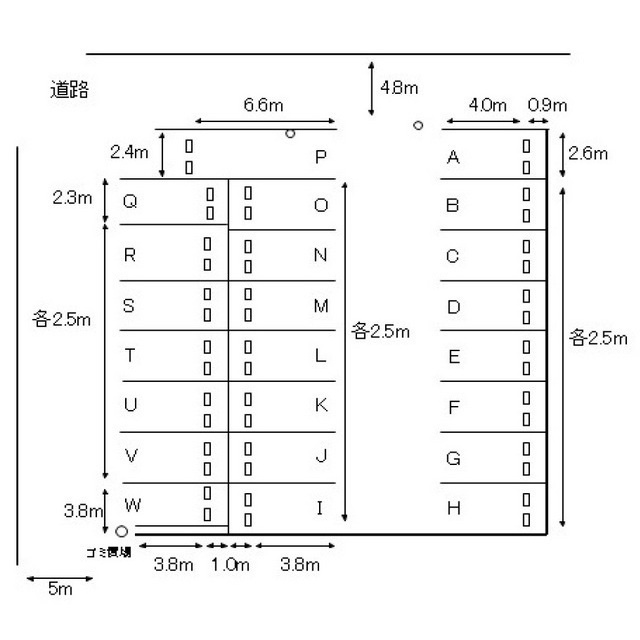 茜部新所1丁目256番駐車場の間取り