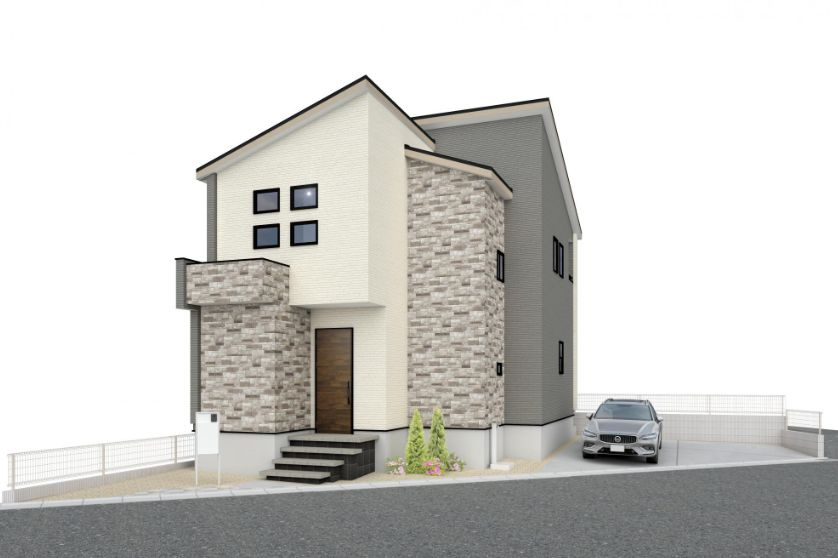藤沢市羽鳥5丁目新築戸建て　1号棟の外観パース|外観パース「藤沢市羽鳥5丁目新築戸建て」