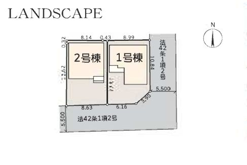 鎌倉市関谷新築戸建て　2号棟の間取り|区画図「鎌倉市関谷新築戸建て」