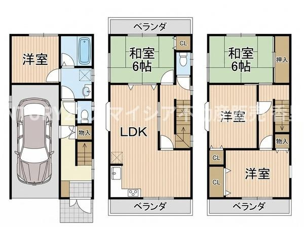 寝屋川市香里北之町の中古一戸建の画像
