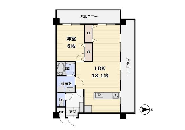【間取り】 | ロアジール難波 | 図面と現況が異なる場合は現況を優先します