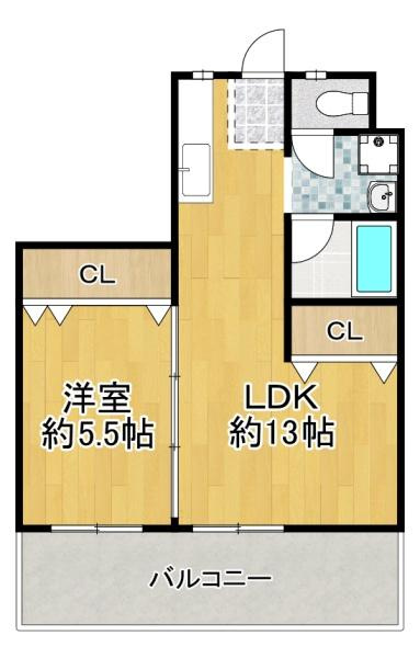 マンション忠岡の間取り|★広々1ＬＤＫ★