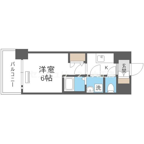 エスリード弁天町ルシェンテの間取り