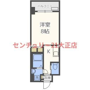 エグゼ大阪BAYの間取り|★1K★