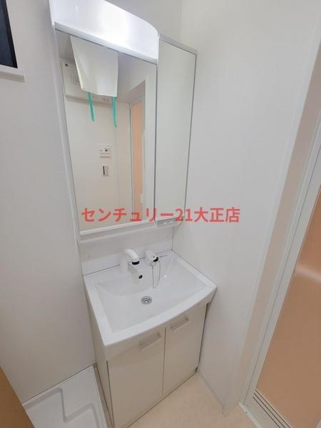 新築賃貸長屋の洗面所