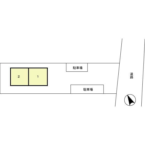 福井狐橋０戸建D-rooomの区画図
