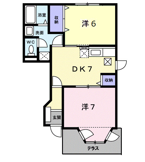 グリーンコート東館　Ｄの間取り