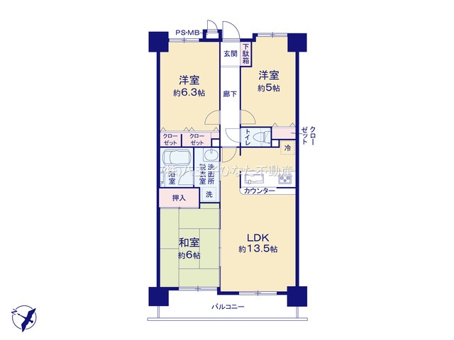 『八王子市マンション』センチュリーめじろ台【仲介手数料無料】　八王子市散田町5-25-152の間取り|～仲介手数料無料☆八王子ひなた不動産～センチュリーめじろ台
