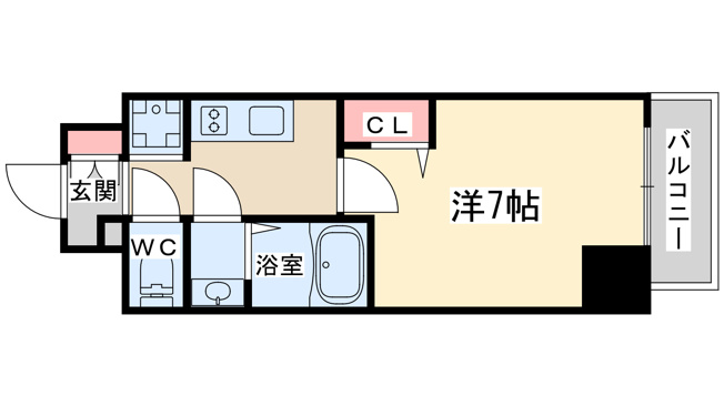 【間取り】 | プレサンス堺筋本町駅前シェル