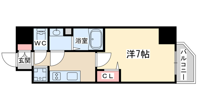 【間取り】 | プレサンス堺筋本町駅前シェル