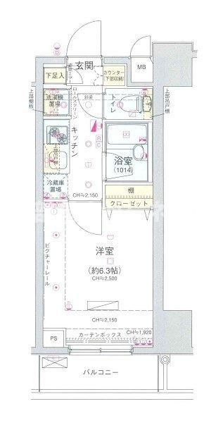 コンシェリア新宿Ｎｏｒｔｈ－Ｏｎｅの間取り