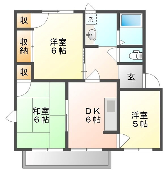 【間取り】 | フレグランス上林　B