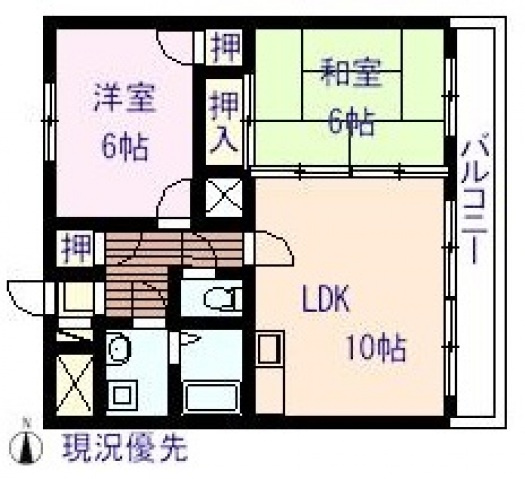 【間取り】 | パレスプロムナード洲崎