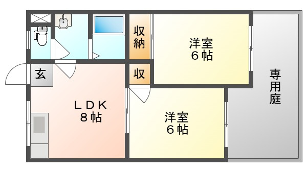 【間取り】 | ホワイトメゾンB
