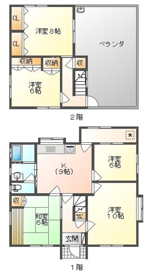 【間取り】 | 建部町品田戸建