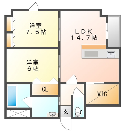 【間取り】 | ベンハウス西川緑道公園