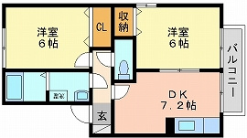 【間取り】 | ディアコートLOVEⅢ D棟