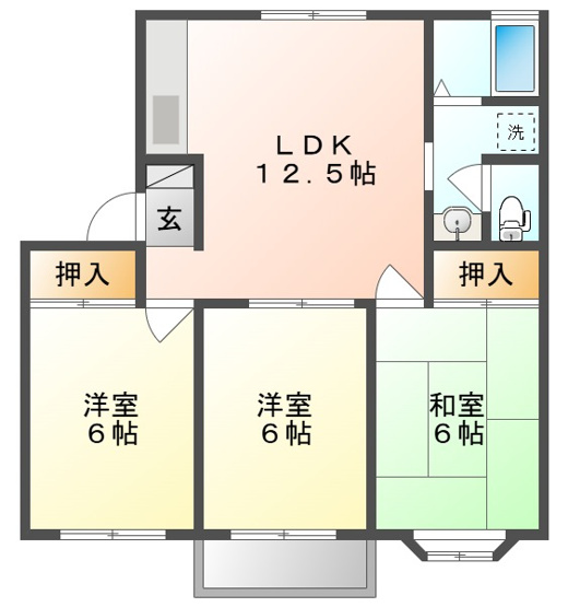 【間取り】 | ファミーユ平野A