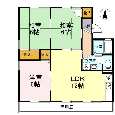 【間取り】 | エレガンス西市　G棟